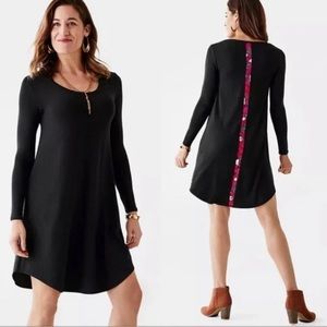 Matilda Jane Paint It Black Long Sleeve Dress Black XS